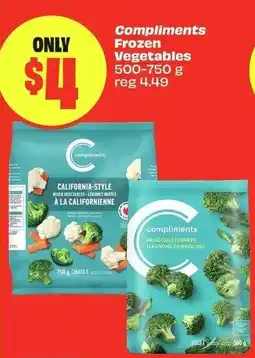 FreshCo Compliments frozen vegetables offer