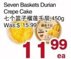 First Choice Supermarket Seven Baskets Durian Crepe Cake offer