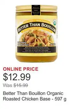 Costco Better Than Bouillon Organic Roasted Chicken Base offer