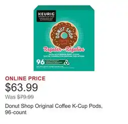 Costco Donut Shop Original Coffee K-Cup Pods, 96-count offer