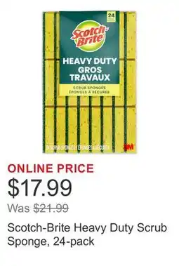 Costco Scotch-Brite Heavy Duty Scrub Sponge, 24-pack offer