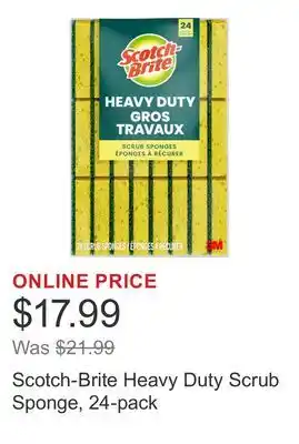 Costco Scotch-Brite Heavy Duty Scrub Sponge, 24-pack offer