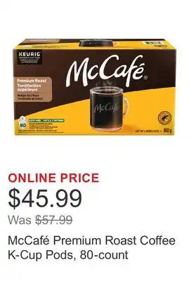 Costco McCafé Premium Roast Coffee K-Cup Pods, 80-count offer
