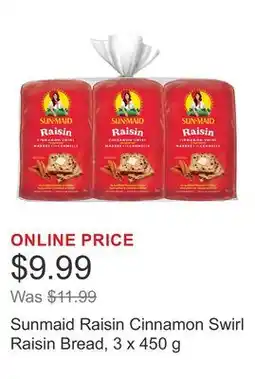 Costco Sunmaid Raisin Cinnamon Swirl Raisin Bread offer