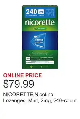 Costco NICORETTE Nicotine Lozenges, Mint, 2mg, 240-count offer