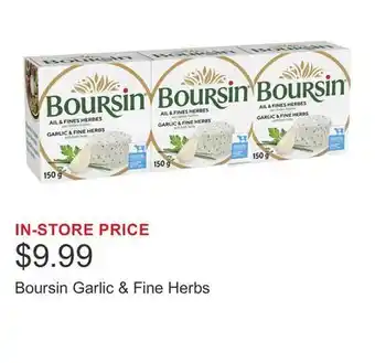 Costco Boursin Garlic & Fine Herbs offer