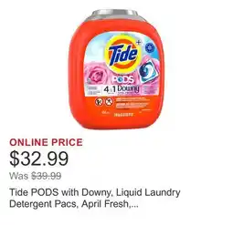Costco Tide PODS with Downy, Liquid Laundry Detergent Pacs, April Fresh, 104-count offer