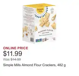Costco Simple Mills Almond Flour Crackers offer