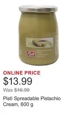 Costco Pistì Spreadable Pistachio Cream offer