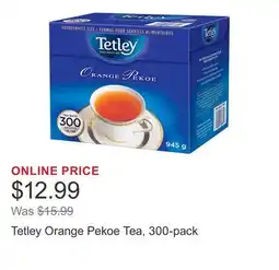 Costco Tetley Orange Pekoe Tea, 300-pack offer