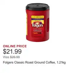 Costco Folgers Classic Roast Ground Coffee offer