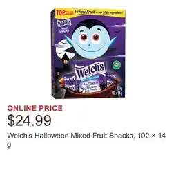 Costco Welch's Halloween Mixed Fruit Snacks, 102 × offer