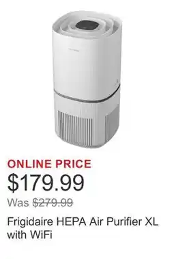 Costco Frigidaire HEPA Air Purifier XL with WiFi offer