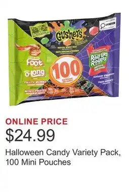 Costco Halloween Candy Variety Pack, 100 Mini Pouches offer