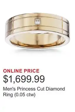 Costco Men's Princess Cut Diamond Ring (0.05 ctw) offer