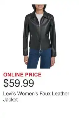 Costco Levi's Women's Faux Leather Jacket offer
