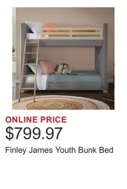 Costco Finley James Youth Bunk Bed offer