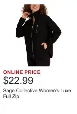 Costco Sage Collective Women's Luxe Full Zip offer