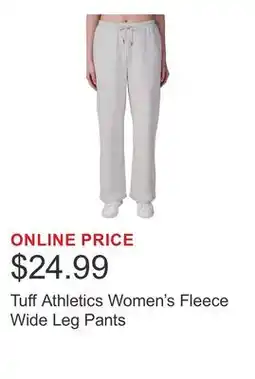 Costco Tuff Athletics Women's Fleece Wide Leg Pants offer