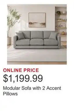 Costco Modular Sofa with 2 Accent Pillows offer