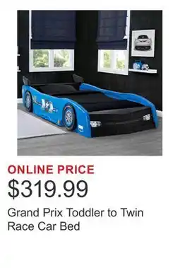 Costco Grand Prix Toddler to Twin Race Car Bed offer
