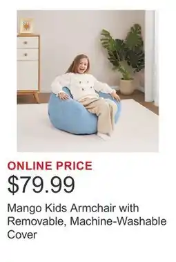 Costco Mango Kids Armchair with Removable, Machine-Washable Cover offer