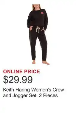 Costco Keith Haring Women's Crew and Jogger Set, 2 Pieces offer