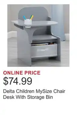 Costco Delta Children MySize Chair Desk With Storage Bin offer