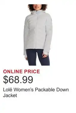 Costco Lolë Women's Packable Down Jacket offer