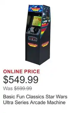 Costco Basic Fun Classics Star Wars Ultra Series Arcade Machine offer