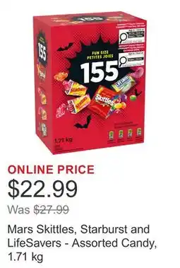 Costco Mars Skittles, Starburst and LifeSavers - Assorted Candy offer