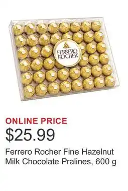 Costco Ferrero Rocher Fine Hazelnut Milk Chocolate Pralines offer
