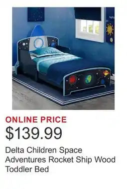Costco Delta Children Space Adventures Rocket Ship Wood Toddler Bed offer