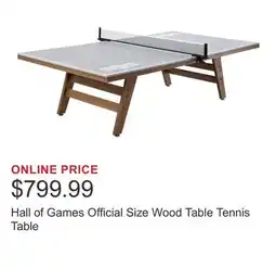Costco Hall of Games Official Size Wood Table Tennis Table offer