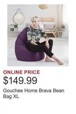 Costco Gouchee Home Brava Bean Bag XL offer
