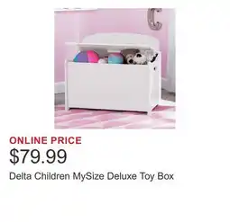 Costco Delta Children MySize Deluxe Toy Box offer