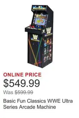Costco Basic Fun Classics WWE Ultra Series Arcade Machine offer