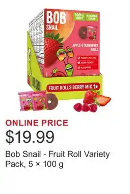 Costco Bob Snail - Fruit Roll Variety Pack, 5 × offer