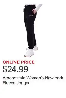 Costco Aeropostale Women's New York Fleece Jogger offer