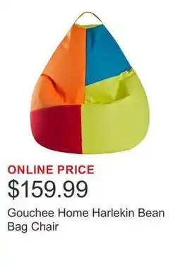 Costco Gouchee Home Harlekin Bean Bag Chair offer