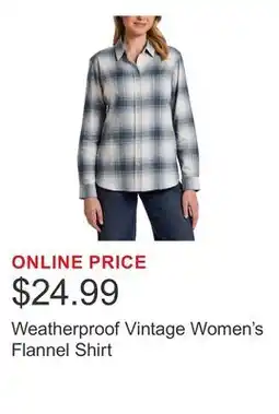 Costco Weatherproof Vintage Women's Flannel Shirt offer