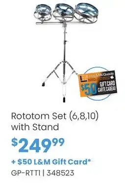Long & McQuade Rototom Set (6,8,10) with Stand offer