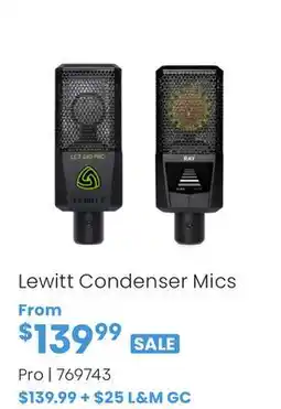 Long & McQuade Lewitt Condenser Mics offer