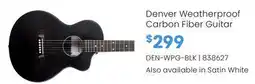 Long & McQuade Weatherproof Carbon Fiber Steel String Acoustic Guitar with Gigbag - Satin Black offer
