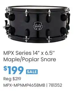 Long & McQuade MPX Series 14 x 6.5 Maple/Poplar Snare offer
