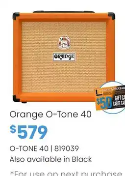 Long & McQuade Orange O-Tone 40 offer