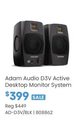 Long & McQuade Adam Audio D3V Active Desktop Monitor System offer