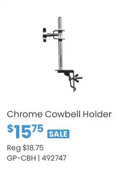 Long & McQuade Chrome Cowbell Holder offer