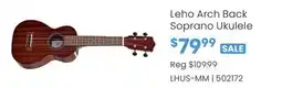 Long & McQuade Leho Arch Back Soprano Ukulele offer