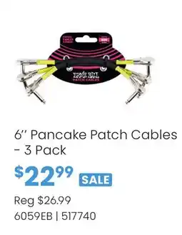 Long & McQuade 6 Pancake Patch Cables offer